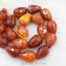 Граненый Красный Агат 15*20 мм 1" для рукоделия ювелирных изделий россыпью бусины FPPJ оптом натуральный драгоценный камень коралл