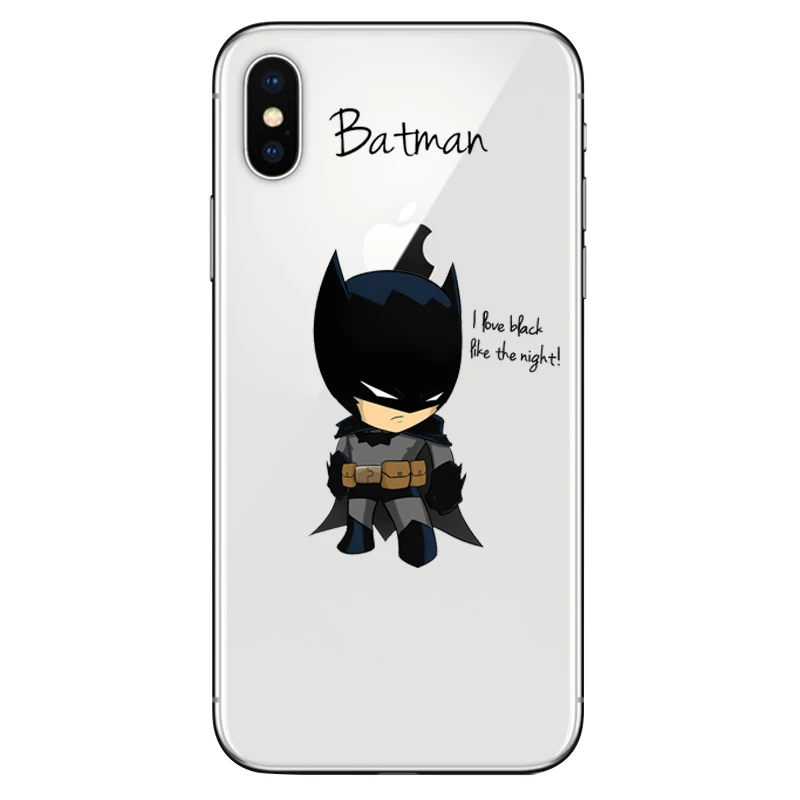 Funny Marvel Case Spiderman Joker Iron Man Batman for Apple iphone X 8plus 8 plus Silicone Soft Clear TPU Cover Fundas Capinha (11)