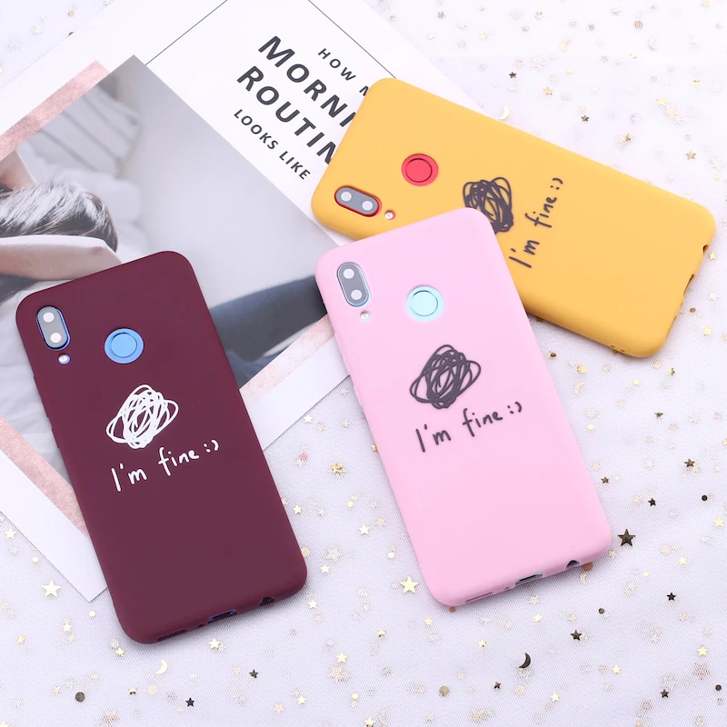 Силиконовый чехол для Samsung S8 S9 S10 S10e S20 Plus Note 8 9 10 A7 A8 I Am Fine|Бамперы| |