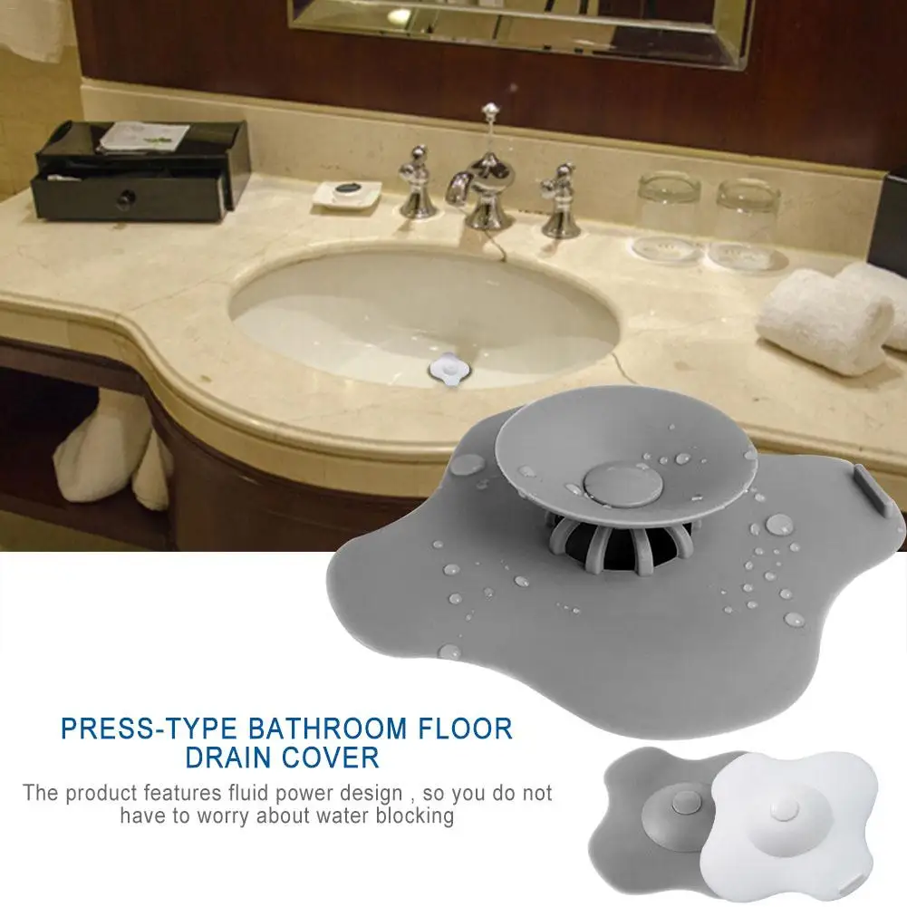 

Kitchen Sink Anti-clogging Floor Drain Cover Push-type Bathroom Sink Sewer Deodorant Cover Bathroom Basin Hair Filter