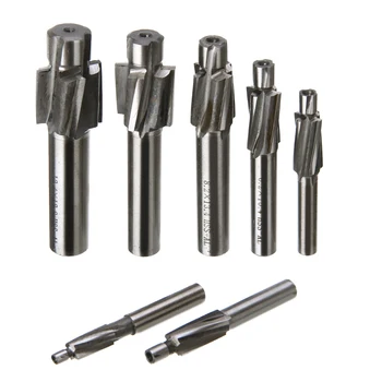 

7pcs/set HSS Counterbore End Mills M3.2-M12.4 Pilot Slotting Milling Cutter For Milling Machine