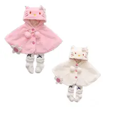 Newborn Baby Girls Thick Coat Hooded Cloak Jacket Outwear Coat Clothes