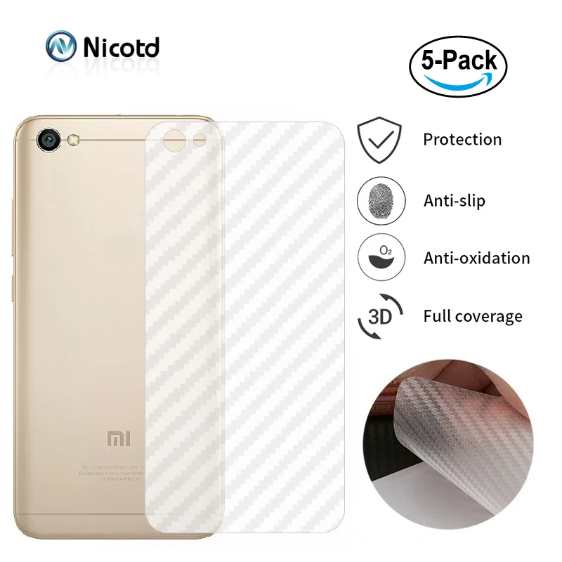 

5Pcs/lot for Xiaomi Redmi 5plus Note 4 4X 5 5A Pro Prime 3D Carbon Fiber Soft Back Screen Protector Film For Xiaomi Note 3 7 5X