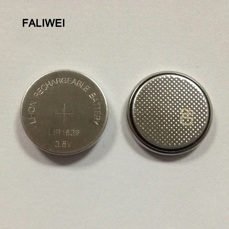 

2PCS/LOT LIR1632 1632 3.6V Lithium battery Rechargeable Button Cell Coin Batteries