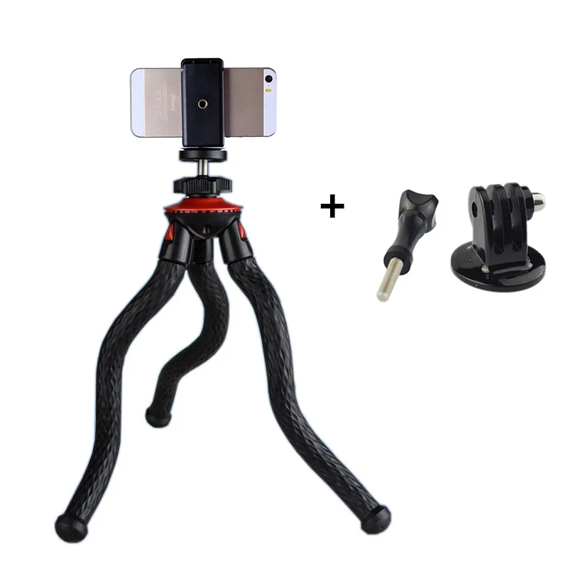 

New Mini Flexible Tripod With Phone Holder Portable Stand Octopus tripod For Gopro hero SJcam Xiaoyi Action Cameras Accessories