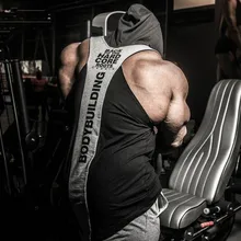 Спортивный жилет, Европейское и американское ветрозащитное оборудование для фитнеса, тренировочные пуловеры с капюшоном, I-образная строчка, рубашка