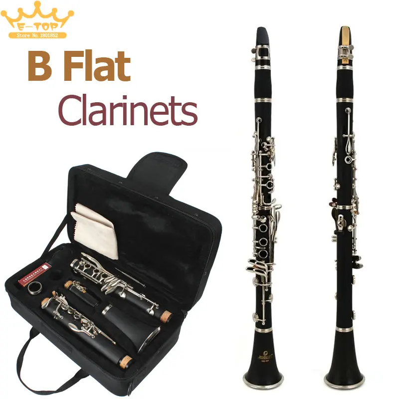 

SLADE Latest European Designed Band B Flat Clarinet + 10 Reeds Black Student Clarinet