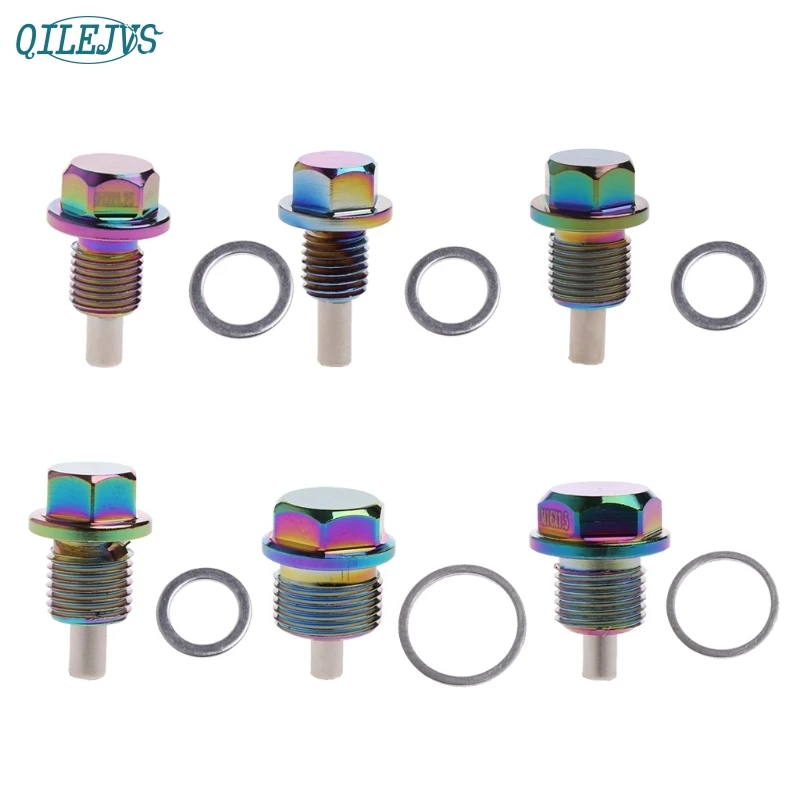 

M12 M14 M16 M20x1.5/1.25 Aluminum Magnetic Oil Drain Plug Bolt Sump Nut JUN20