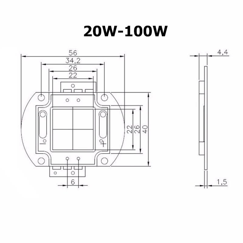 Высокомощный светодиодный ИК-чип 940nm 850nm 730nm светодиодный инфракрасный 1 Вт 3 Вт 5 Вт 10 Вт 20 Вт 30 Вт 50 Вт 100 Вт излучатель светильник для камеры ночного видения