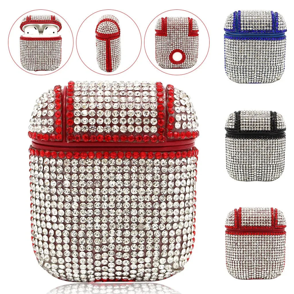 

Bling Luxurious Diamonds Cute Protective Case Cover for Airpods Earphones Bright diamond design Lovely and practical liquid
