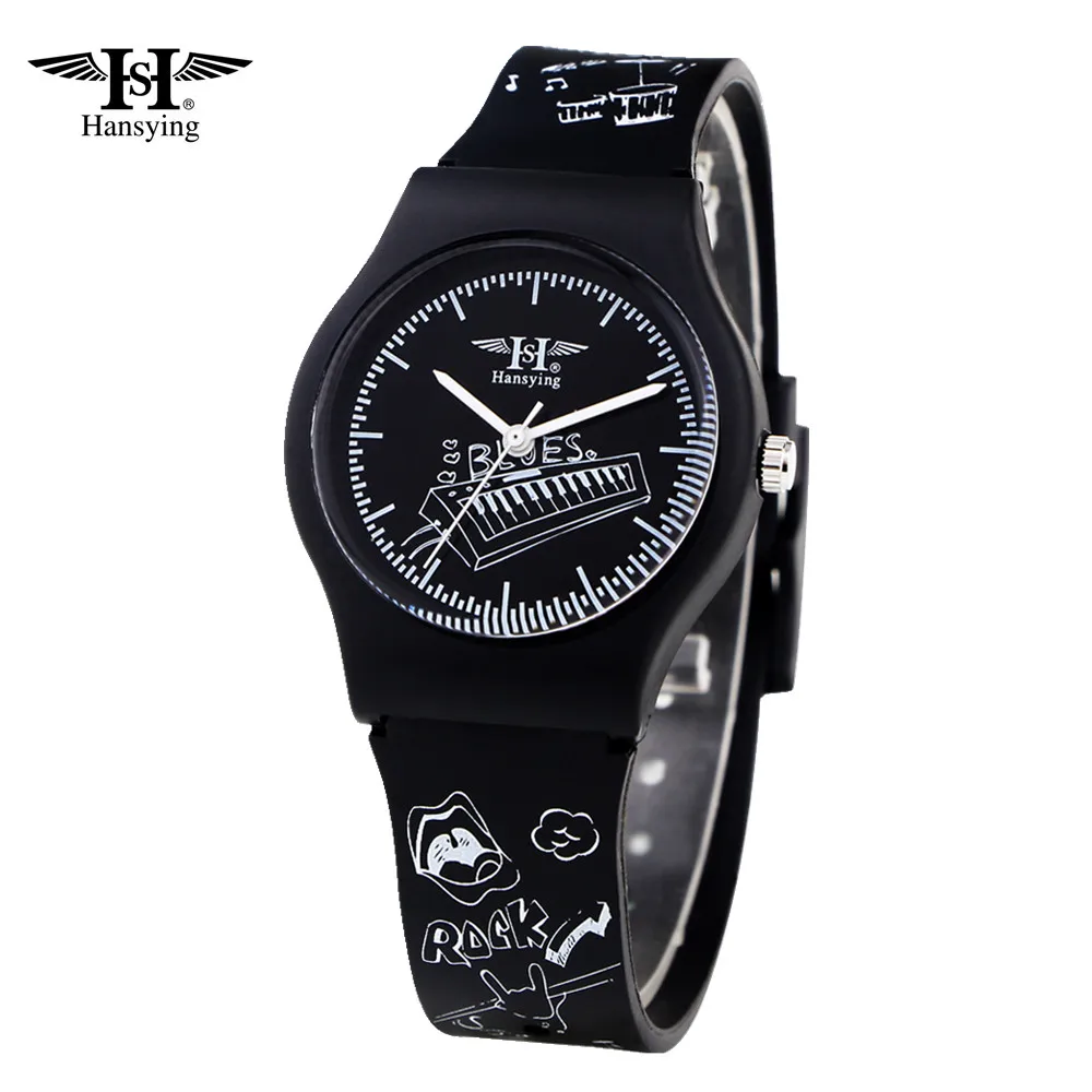 Hansying стильные детские часы прекрасные часы детские Студенческие часы для девочек часы мужские Relojes - Цвет: HS1004R