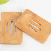 Ванная комната блюдо Деревянный Мыльница держатель для хранения мыльница кожух планки ролла контейнер для ванной душевая пластина из натурального бамбука, деревянный Soahroom