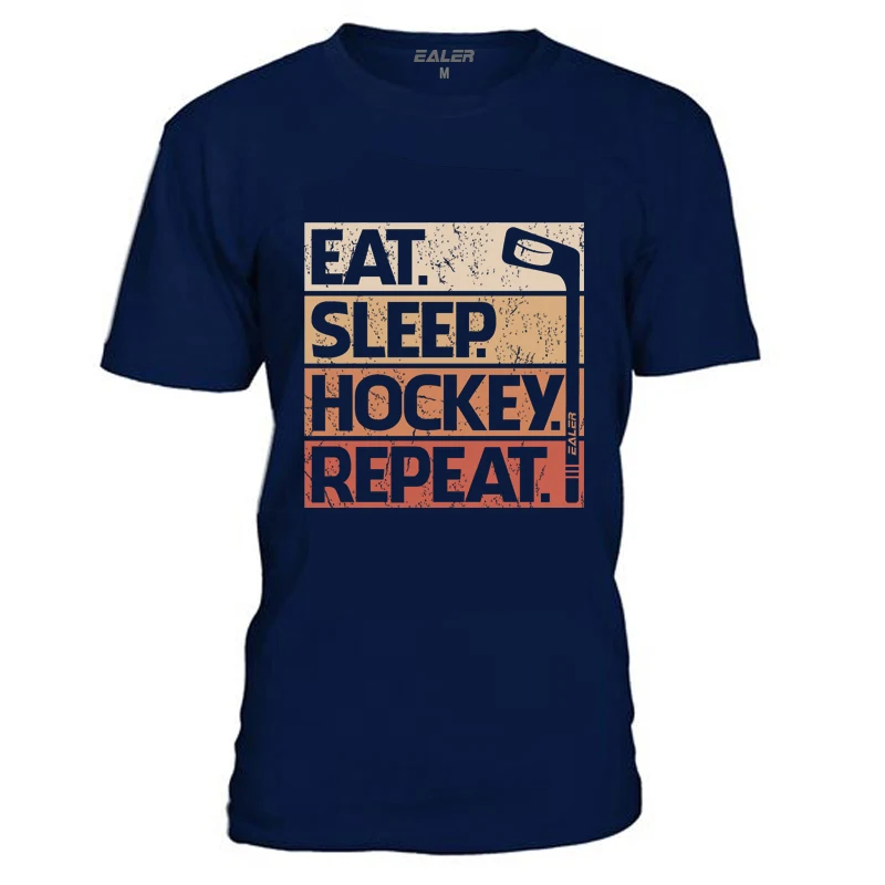 Coldoutside хлопковые футболки с круглым вырезом для хоккея высокого качества винтажные мужские рубашки с коротким рукавом TS1828 - Цвет: Синий