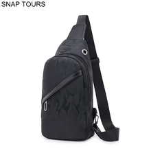 SNAP TOURS зарядка через usb черный человек груди пакет сумки через плечо для мужчин модные слинг маленькая сумка через плечо