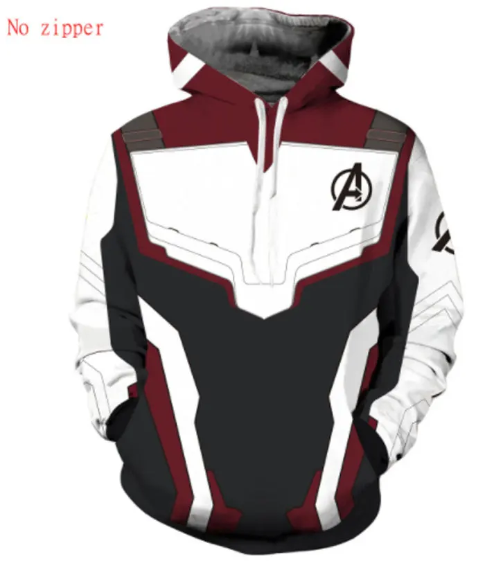 

Avengers 4 Endgame Quantum 3D Print Hoodie Sweatshirt Hooded Zip Men's Casual TopSweatshirt Jacket Advanced Tech End