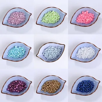 

3/4/5/6/8/10/12mm 18 Colors Colorful Multicolor No holes Round Imitation Garment Pearl For Fashion Jewelry Making DIY Decor