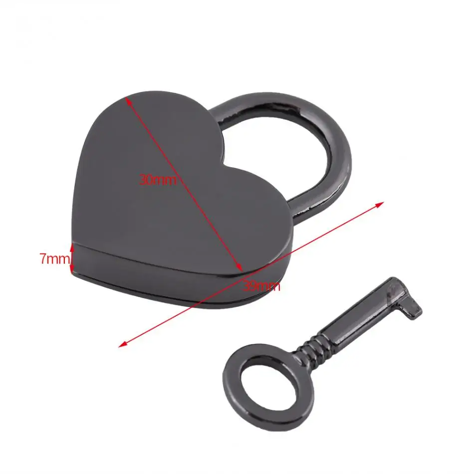 

Old vintage antique style small padlock heart shaped couple lock wedding party decoration lover love lock box lock