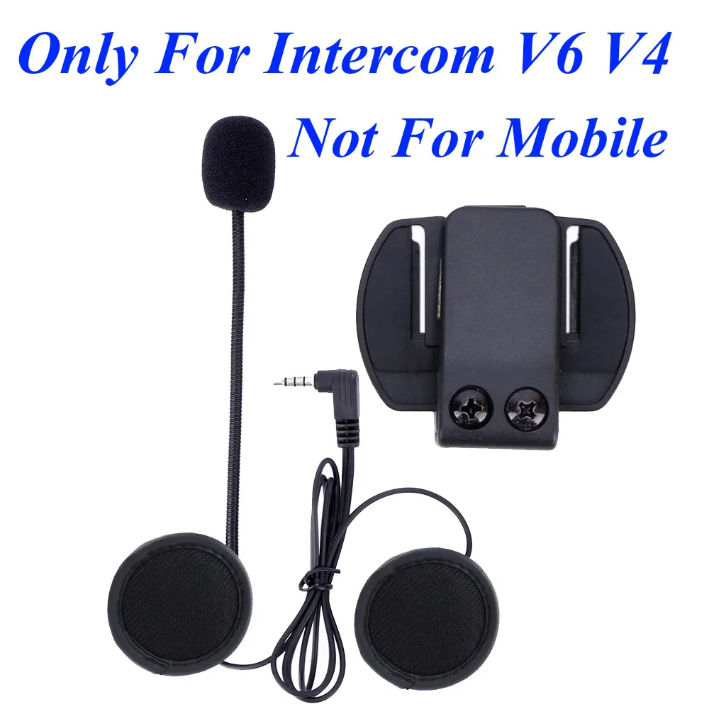 Micr/ófono Micr/ófono Soft Cable Auricular Traje para BT-S2 Motocicleta Casco Intercom Headset