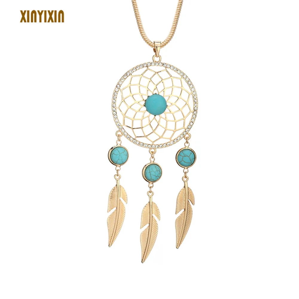 Fashion Clean Crystal Dream Catcher Round Necklaces Pendant Cute