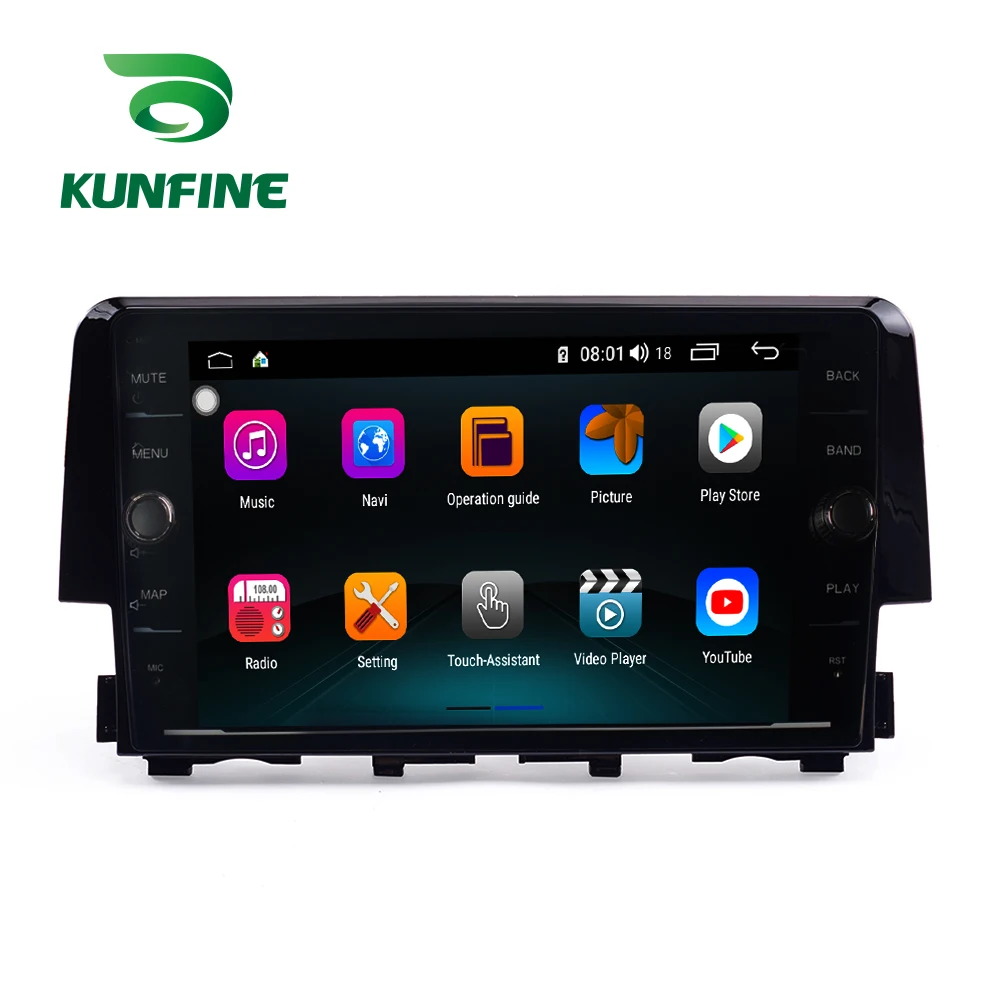 Best Octa Core 4GB RAM 64GB ROM Android 8.1 Car DVD GPS Player Deckless Car Stereo For Honda Civic 2016 Radio Headunit Device 5