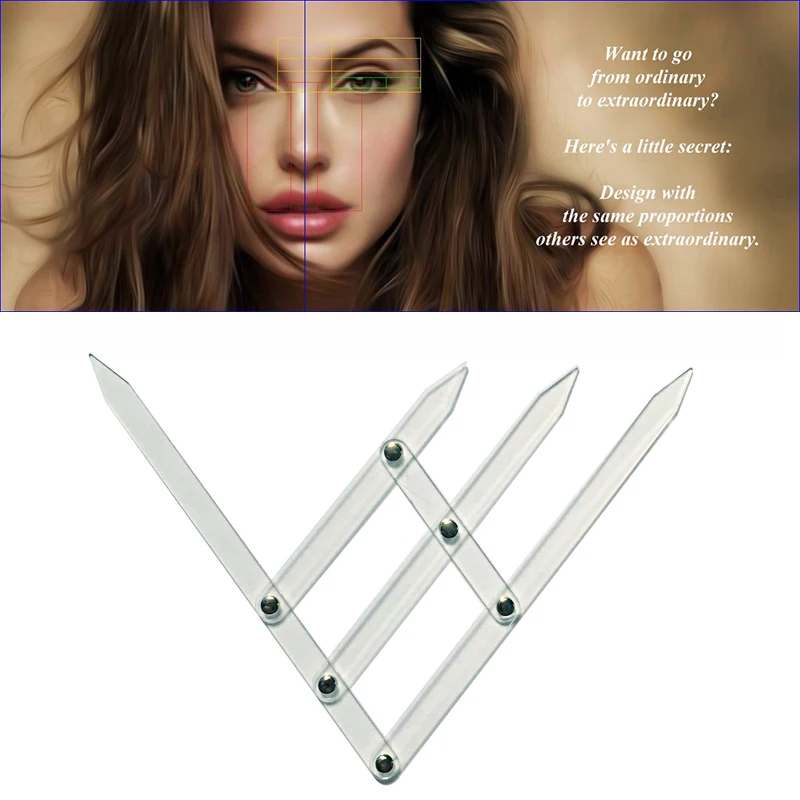 

Golden Section Stencil For Eyebrows Permanent Makeup Professional Safe Divine Eyebrow Ruler For Tattoo Worker