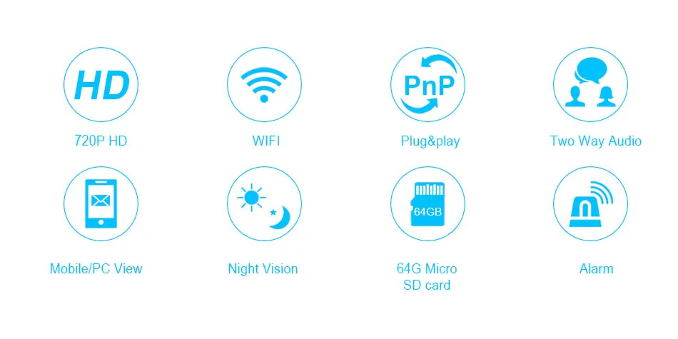 Hiseeu 720 P Беспроводная ip-камера Wifi камера ночного видения IP Сетевая камера сигнализация CCTV Домашняя безопасность Wi-Fi P2P 1MP