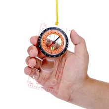 Multi-Function Pointer Compasses Ruler Magnifier Protractor Compasses Universal for Outdoor Camping Hiking Adventure Gifts accurate anti static drawing rulers compasses protractor set pink red