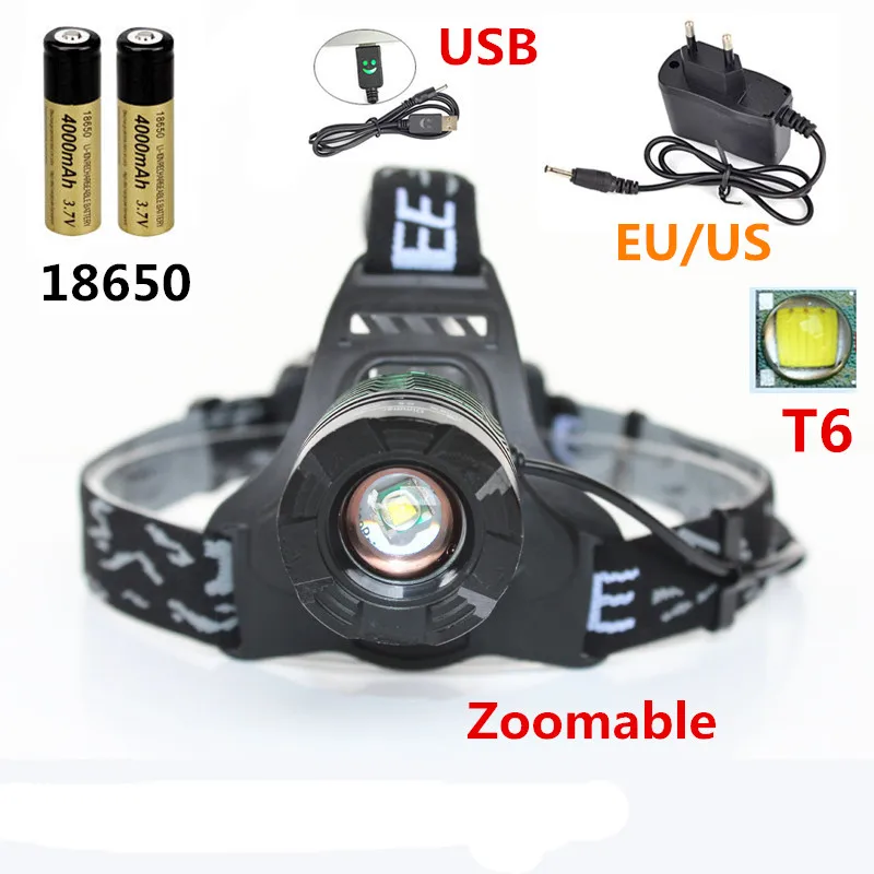 

Sales Hot High-quality 2000lm Cree XML T6 led Headlamp Head Light Lamp Flashlight Hiking Camping Night Fishing Water-resistant