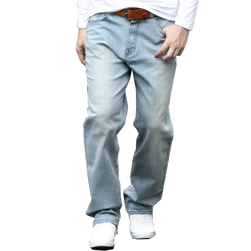 Brand Men Jeans Loose Plus Size 28 44 Straight Classic Casual Business