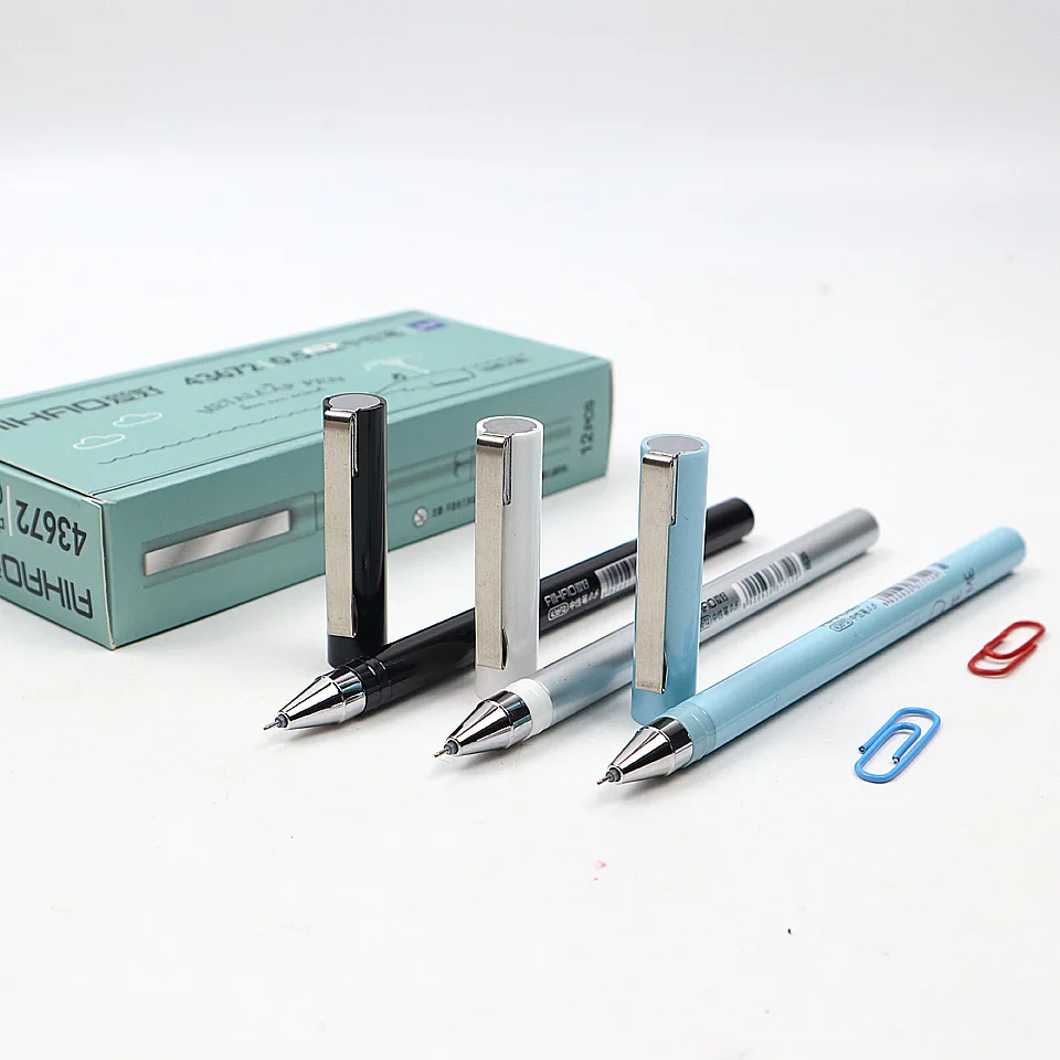 

3Pcs/lot Superior Quality Gel Pens Blue Ink 0.5mm Neutral Pen Good Writing For Student Gel ink Pen School Office Supplies