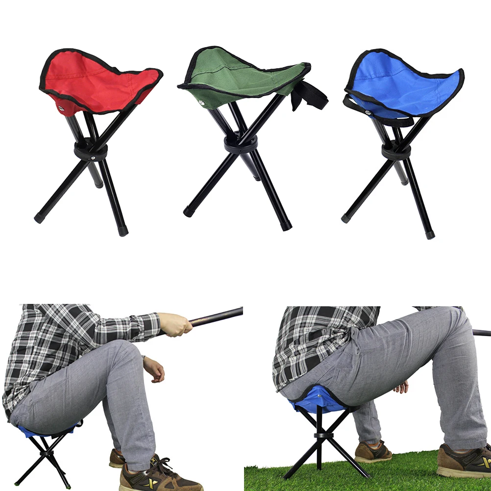 1PC 3 Colors Fishing Tripod Folding Chair Stool Outdoor Camping Fold Foldable Portable Fishing
