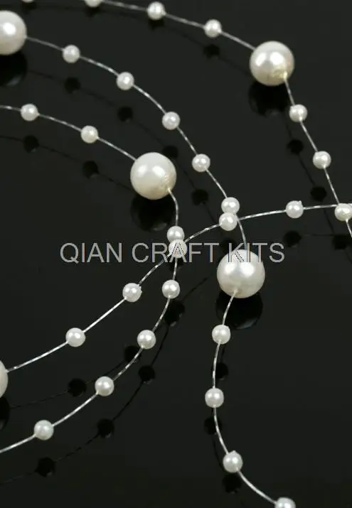 

100 meters Pearl Beads Spray Garland Wedding tree fascinator bouquet Floral Craft Cake Decoration ivory or white mix