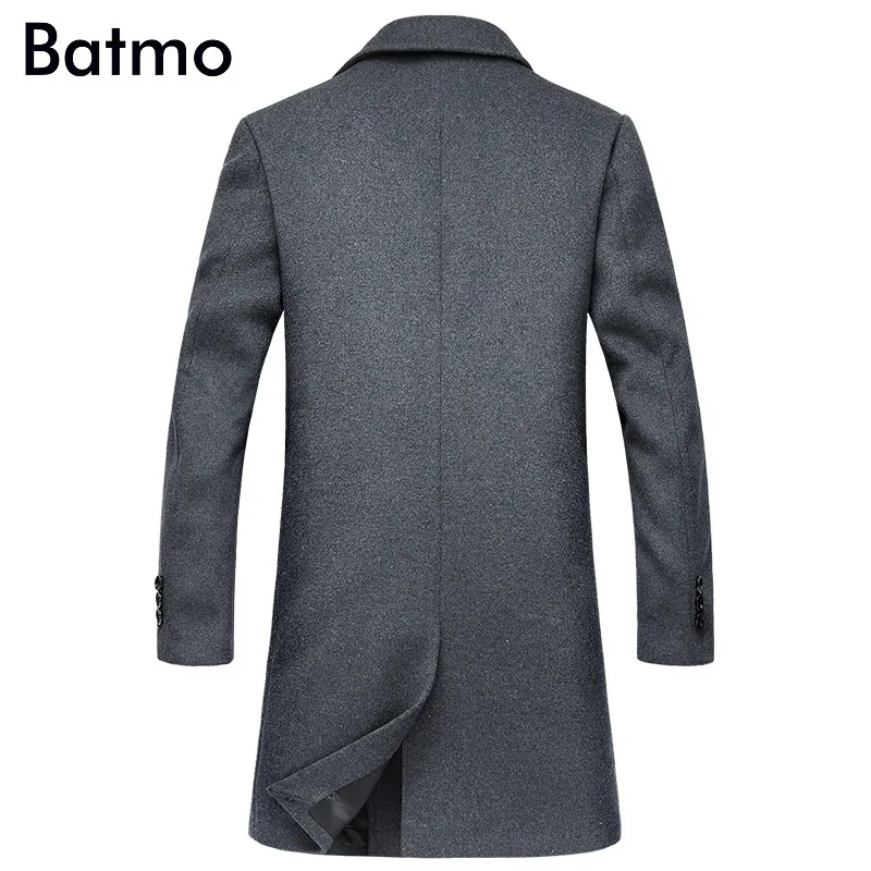 Batmo Новое поступление зимняя высококачественная шерстяная повседневная мужская куртка, Мужская зимняя куртка, Длинные мужские парки 1721