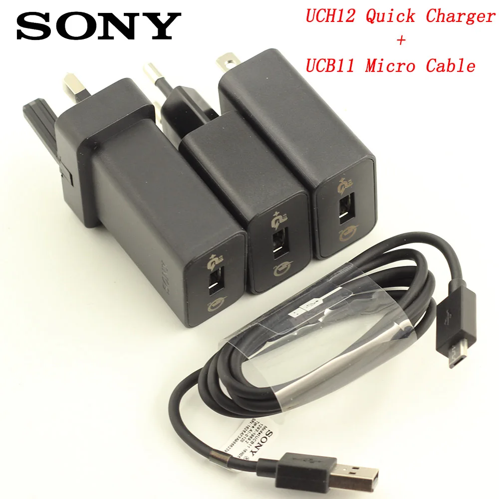 

Original UCH12 QC3.0 Fast Charger Adapter 12V 1350MA/Micro USB Cable For XPERIA Z1 Z2 Z3 Z4 Z5 Compact/Premium X XA ULTRA C5 T3