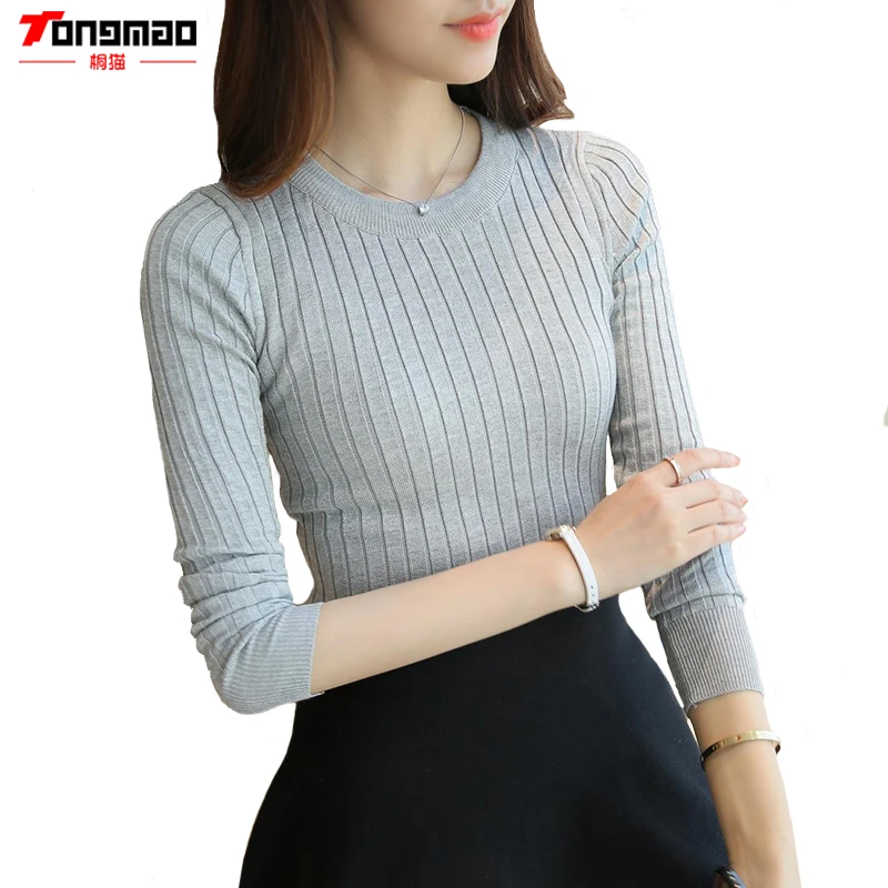 

TONGMAO 2018 Fall Winter Fashion Sweater Women Slim Sexy Bottoming Knitted Pullover Women Sweater High Elastic Solid Turtleneck