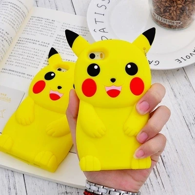 DHL 100PCS Cute Plant Cactus Pineapple Ice Cream Pikachu Rubber Case For font b iPhone b