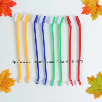 

200 PCS Pet Supplies Cat Puppy Dog Dental Grooming Toothbrush Color Random send Free Shipping