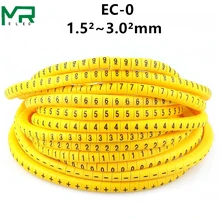 EC-0 Кабельные маркеры буквы от 0 до 9+-X 600 шт(Each50pcs) для проволоки диаметром 1,5 кв. Мм~ 3,0 кв. Мм Кабельные маркеры