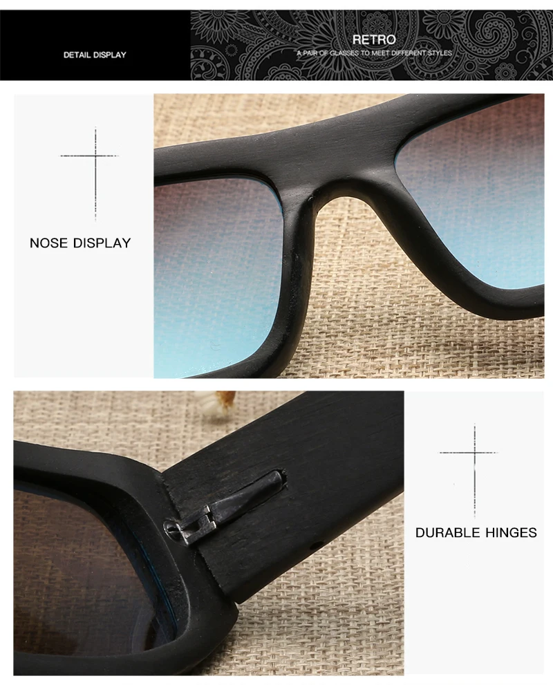 Дизайн мужские и женские бамбуковые деревянные солнцезащитные очки поляризованные линзы UV400 ZC28