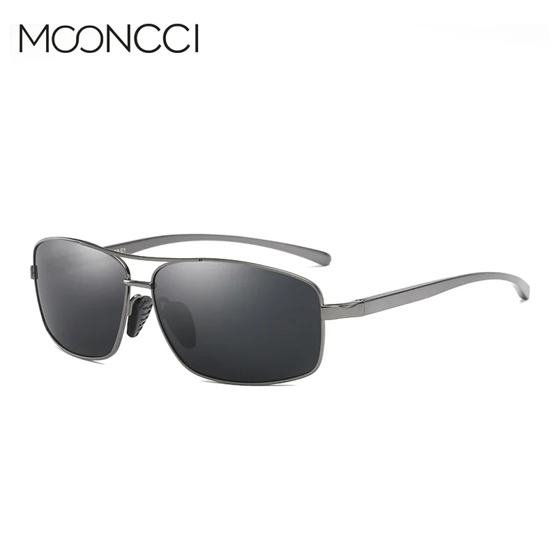 MOONCCI Ретро Квадратные Солнцезащитные очки мужские Поляризованные алюминиевые летние очки для вождения мужские солнцезащитные очки - Цвет линз: Gray