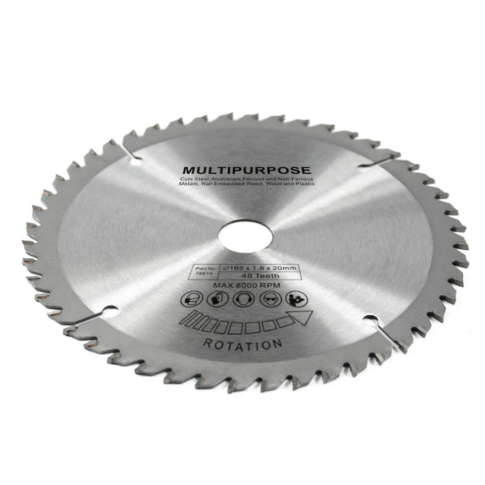 XCAN Карбид TCT Циркулярный пильный диск 165x2,3x20 мм 48 зубьев для резки дерева, стали, пластика TCT пильный диск