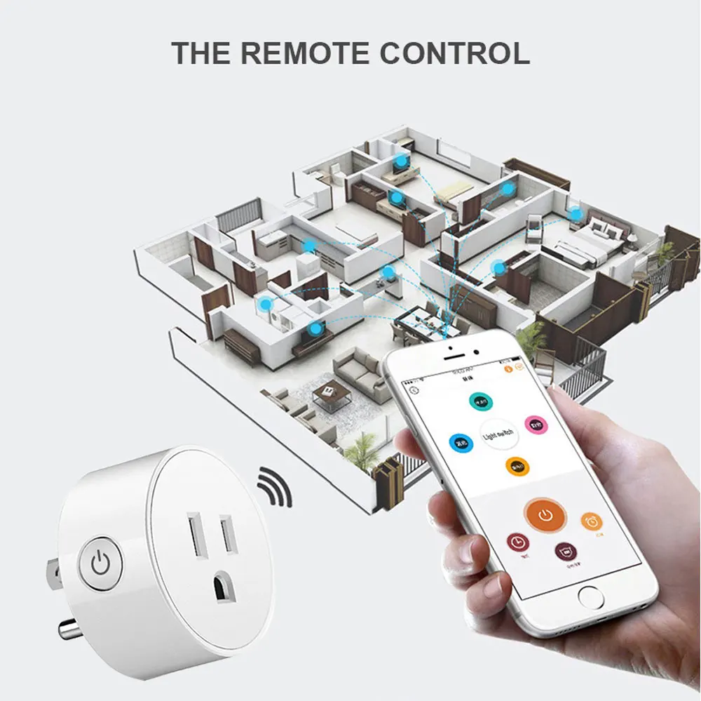 WIFI Smart Socket EU Plug 220V 16A Remote Control Smart Timing Switch Work For Amazon