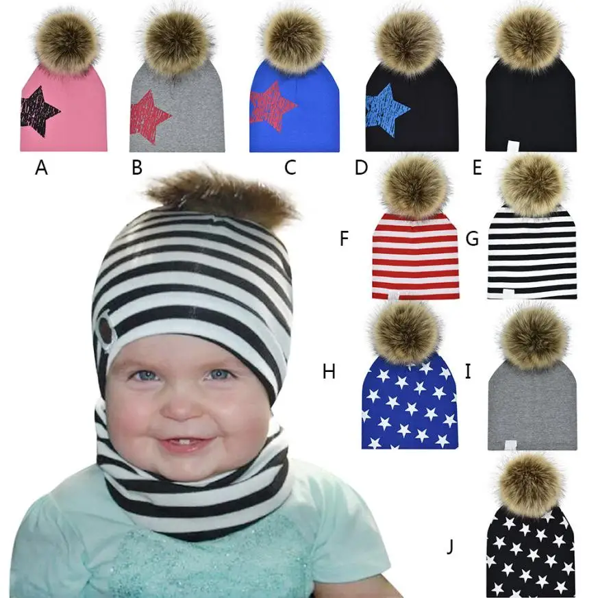 Wholesale Cheap Newborn Infantil Boys Girls Winter Warm Print Faux Fur