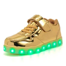 13 Colors Children’s Shoes LED USB rechargable shoes Casual kids fashion sneakers with Light up Fashion Boys Girls Glowing shoes