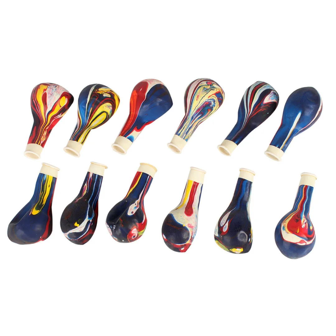 10pcs Party Colorful Cloud Balloons Emulsion Colorful Agate Heavy Duty Tie Dye balloons For Party Event Festival Decor Supplies