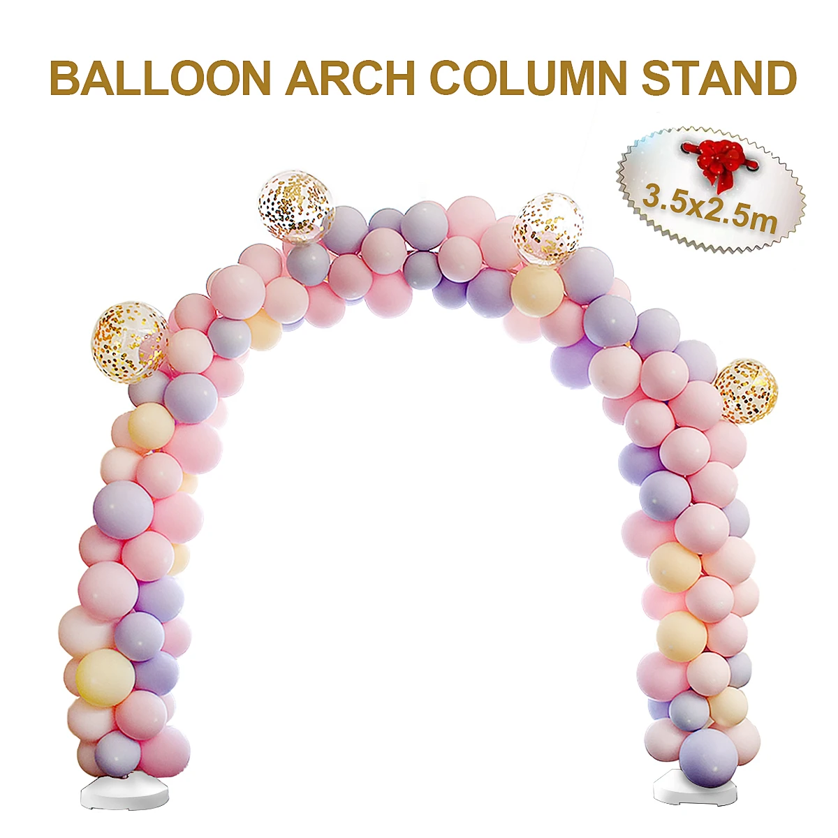 14Pcs Large DIY Balloon Arch Frame Kit Water Base Stand Display