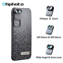 2017 New APEXEL Dual Phone Lens Wide Angle Zoom Telescope Macro Fisheye Camera Mobile Lens kit