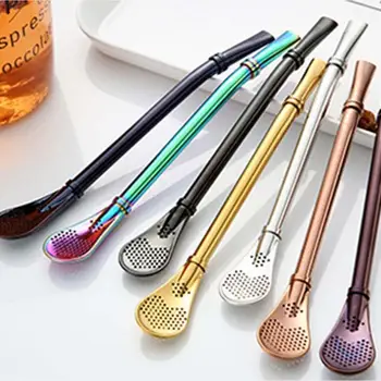

Creative Stainless Steel Hot Drinking Straw Handmade Yerba Mate Bombilla Gourd Washable Practiacl Tool