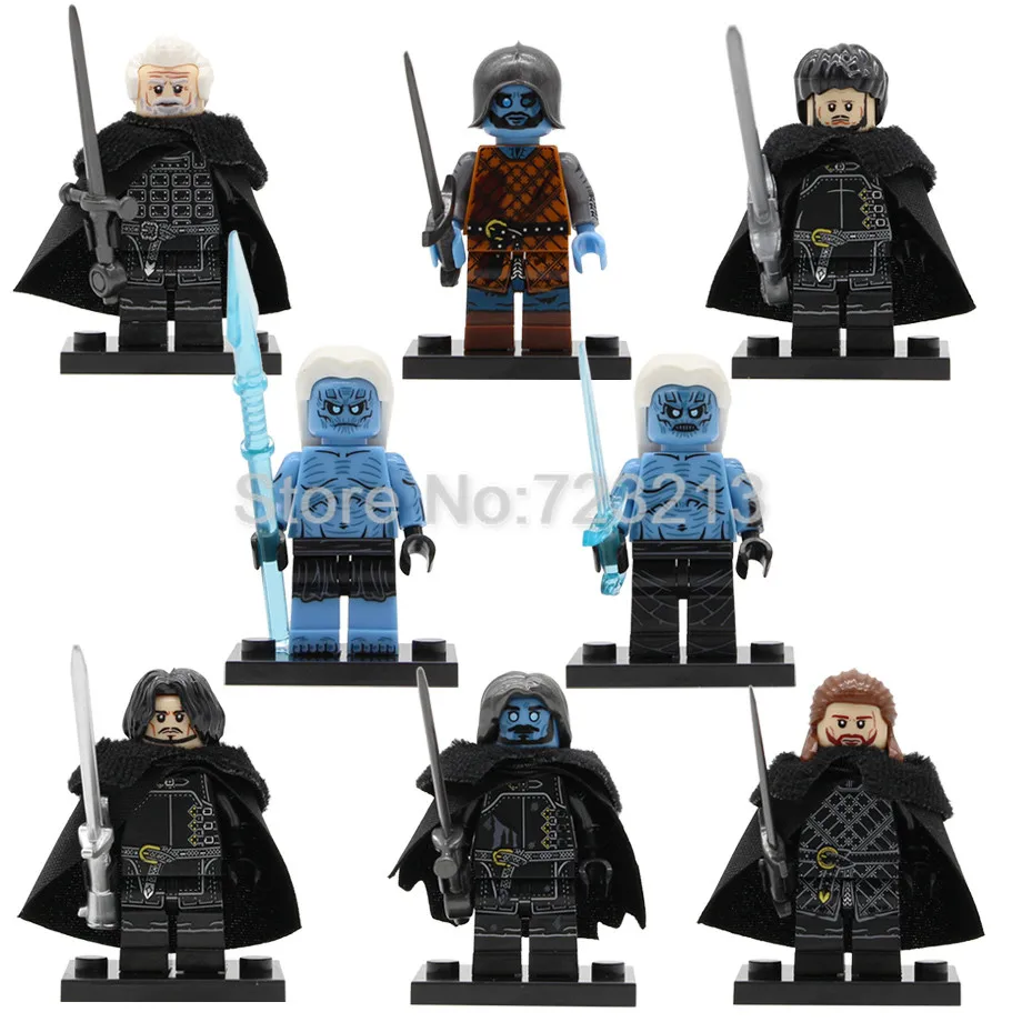 

Game of Thrones Jon Snow Final Season Figure Benjen Stark White Walker Wights Jeor Mormont Samwell Tarly Building Blocks Toys