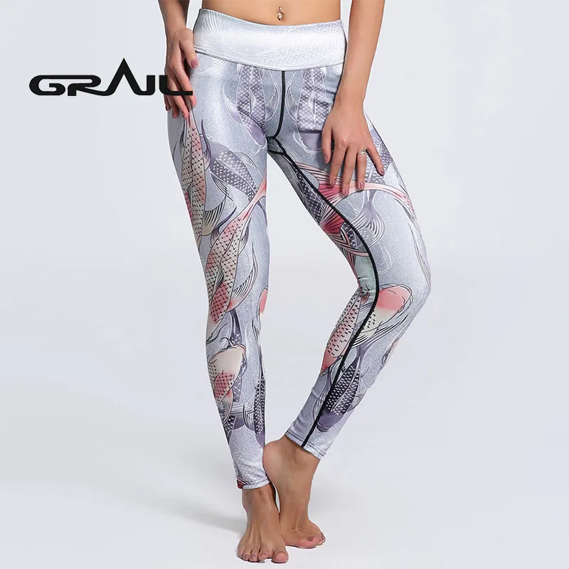Women Fitness Gym Leggings Yoga Printed Ankle Length Yoga Pants Pencil